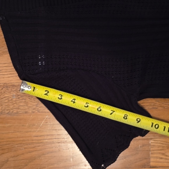 ALEXIS TAYLOR BRAND WOMEN'S BLACK OPEN CARDIGAN SHRUG SWEATER SIZE MEDIUM - Picture 14 of 15